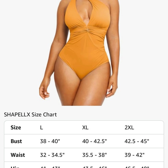 SHAPELLX Chic One-Shoulder Swimsuit Tummy Control Size Large - Picture 6 of 6